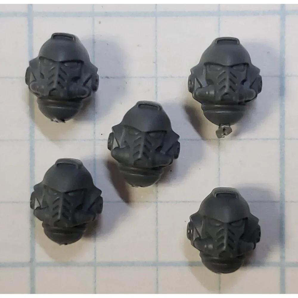 Warhammer 40k Space Marine Bits Primaris Intercessor Heads x5 Set - HELMET - Picture 2 of 6